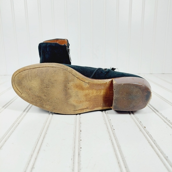 Sam Edelman Petty Chelsea Zip Up Black Suede Ankle Booties H918 - Picture 8 of 13